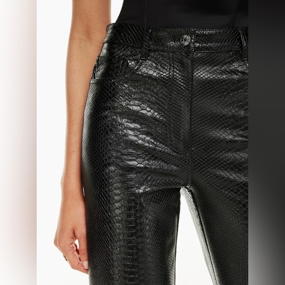 Babaton Pants - BABATON LEATHER SNAKESKIN PANTS